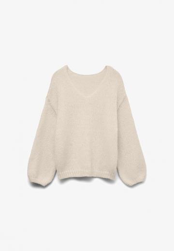 Пуловер с вырезом V