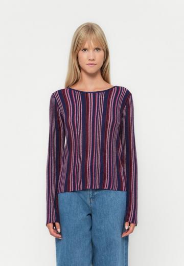 Пуловер в полоску