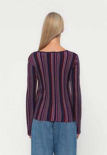 Пуловер в полоску