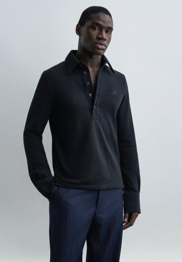 Поло с длинным рукавом