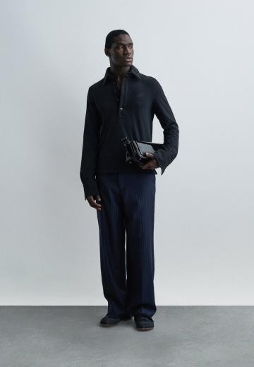 Поло с длинным рукавом