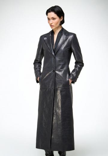 Кожаное пальто