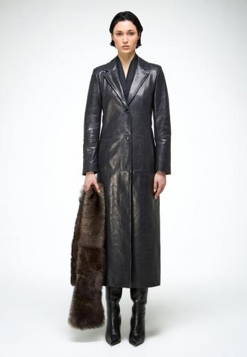 Кожаное пальто