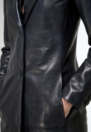 Кожаное пальто