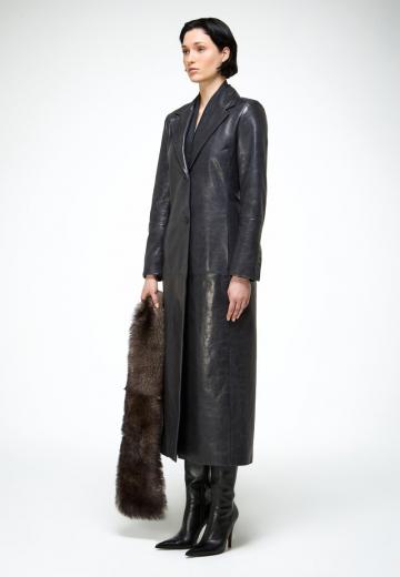 Кожаное пальто