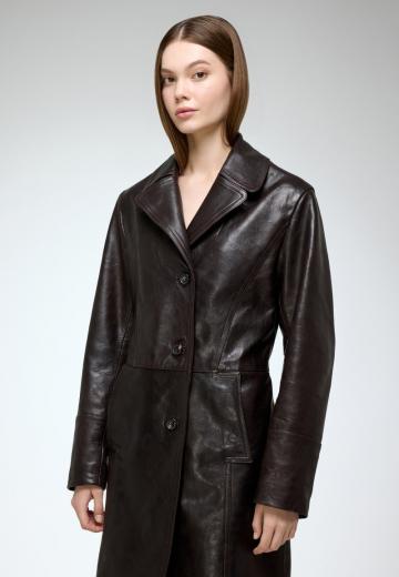Кожаное пальто