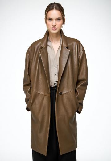 Кожаное пальто