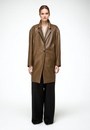 Кожаное пальто