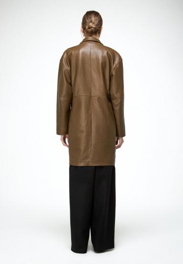 Кожаное пальто