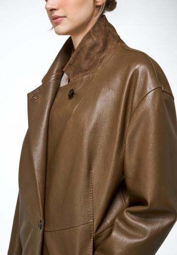 Кожаное пальто