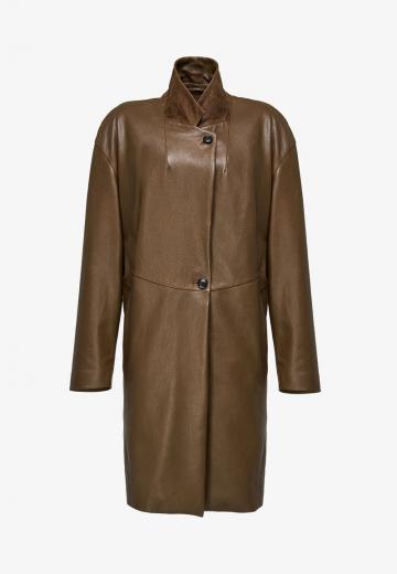 Кожаное пальто