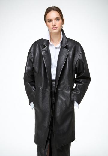 Кожаное пальто