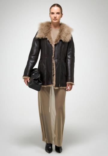 Кожаное пальто