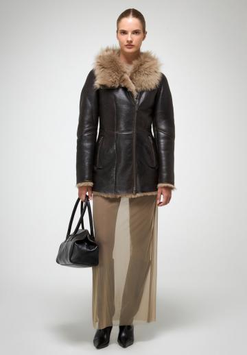 Кожаное пальто