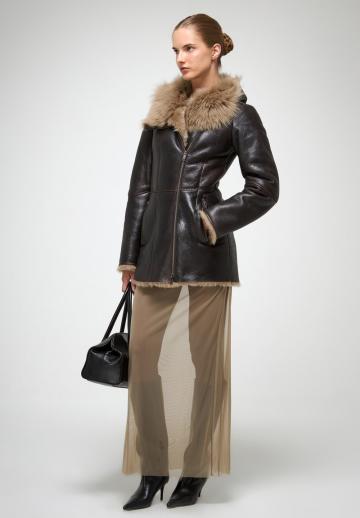 Кожаное пальто