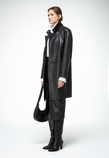 Кожаное пальто
