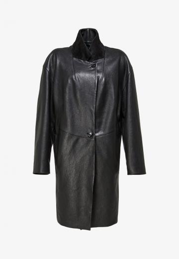 Кожаное пальто