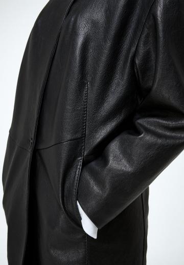 Кожаное пальто