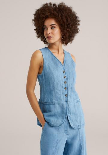 Джинсовая жилетка