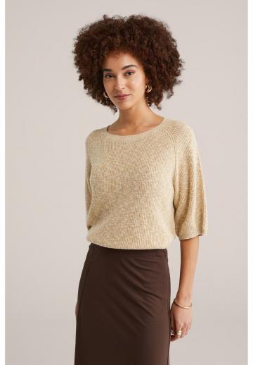 Пуловер с рукавом три четверти