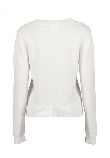 Пуловер с вырезом V