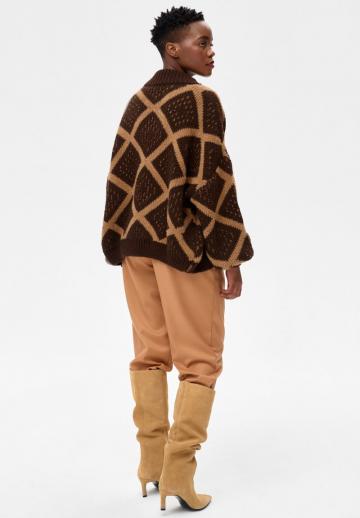 Жаккардовая вязаная кофта