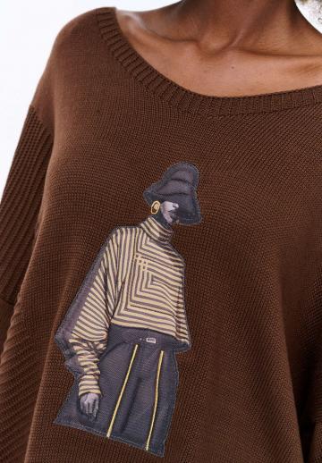 Длинный пуловер