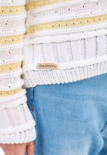 Пуловер в полоску