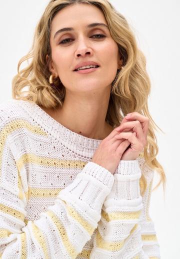 Пуловер в полоску