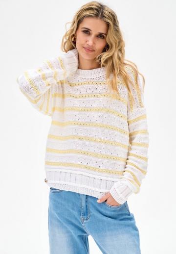 Пуловер в полоску