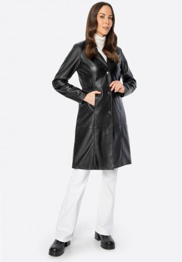 Кожаное пальто