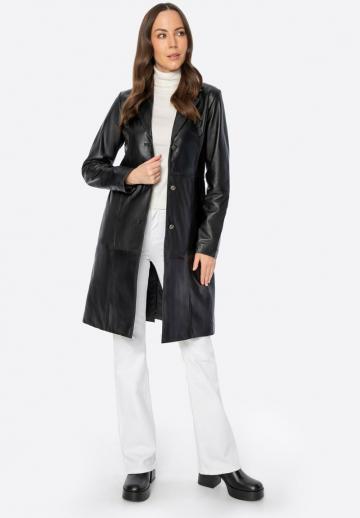 Кожаное пальто