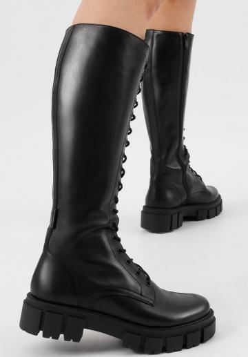 Сапоги на шнуровке