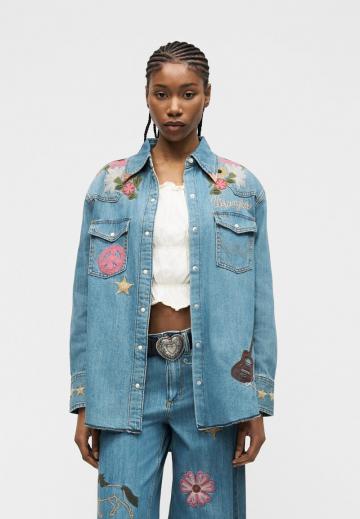 Джинсовая блузка