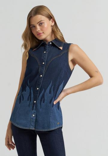 Блузка без рукавов