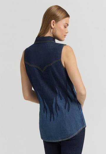 Блузка без рукавов