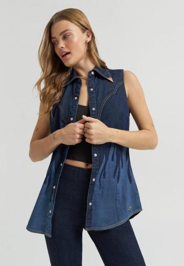 Блузка без рукавов