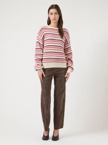 Пуловер в полоску