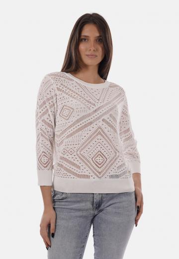 Пуловер с рукавом три четверти