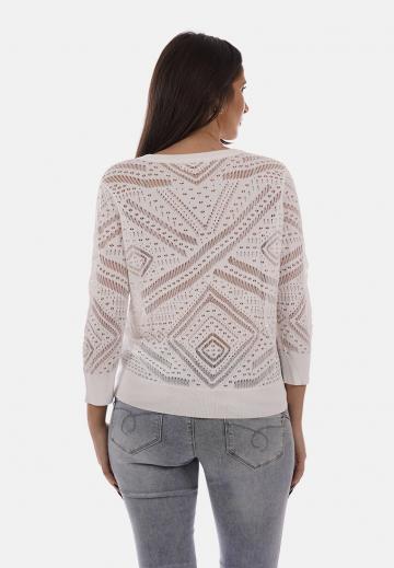 Пуловер с рукавом три четверти