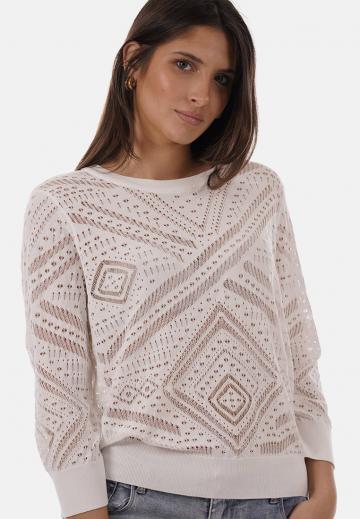 Пуловер с рукавом три четверти