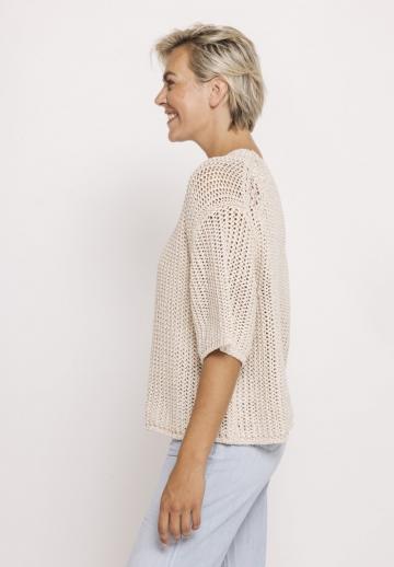 Пуловер с рукавом три четверти