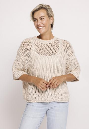 Пуловер с рукавом три четверти