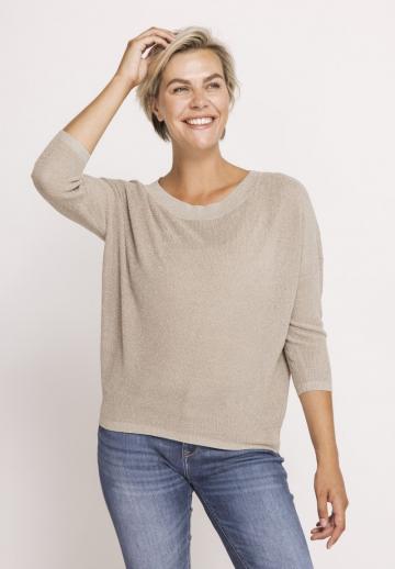 Пуловер с рукавом три четверти