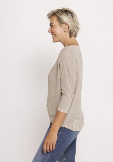 Пуловер с рукавом три четверти