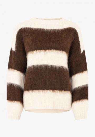Пуловер в полоску