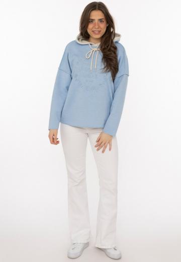 Пуловер с капюшоном