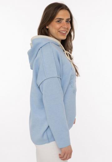 Пуловер с капюшоном