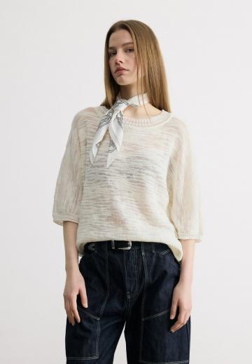 Пуловер с рукавом три четверти