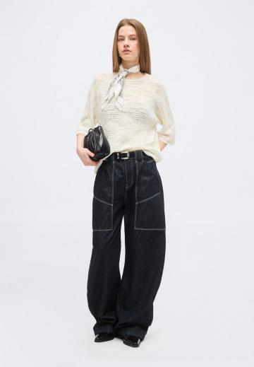 Пуловер с рукавом три четверти